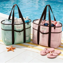 Bolsa tote de playa y natación de malla